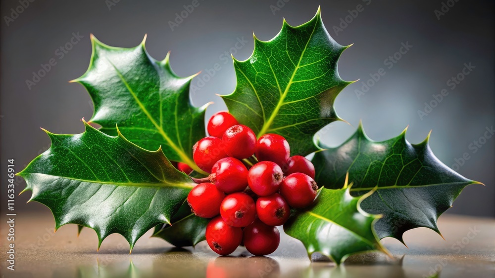 Captivating Holly Leaves and Berries in Low Light Photography - Isolated on Transparent Background for Holiday Décor and Seasonal Inspiration Captivating Holly Leaves and Berries in Low Light Photography - Isolated on Transparent Background for Holiday Décor and Seasonal Inspiration