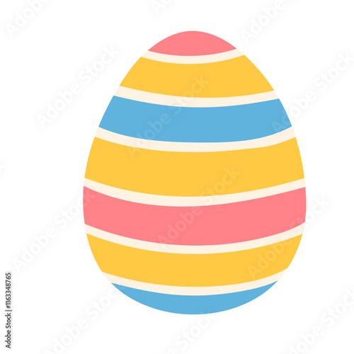 Easter egg painted easter holiday cartoon doodle illustration