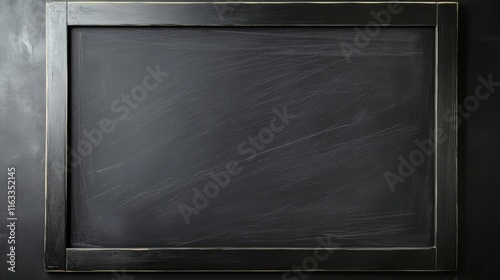 Blank Black Chalkboard Background	