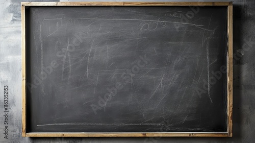 Blank Black Chalkboard Background	