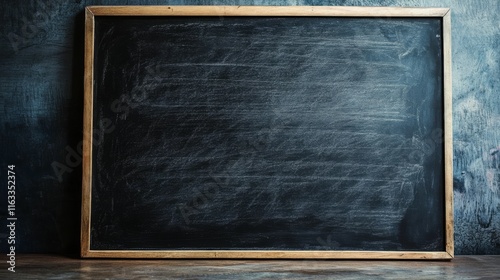 Blank Black Chalkboard Background	