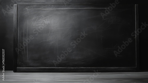 Blank Black Chalkboard Background	