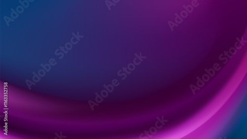 Deep and vibrant abstract banner with a flowing purple and blue wave