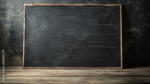 Blank Black Chalkboard Background	