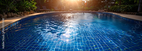 Complete Swimming Pool Replastering with Tiling in White

 photo