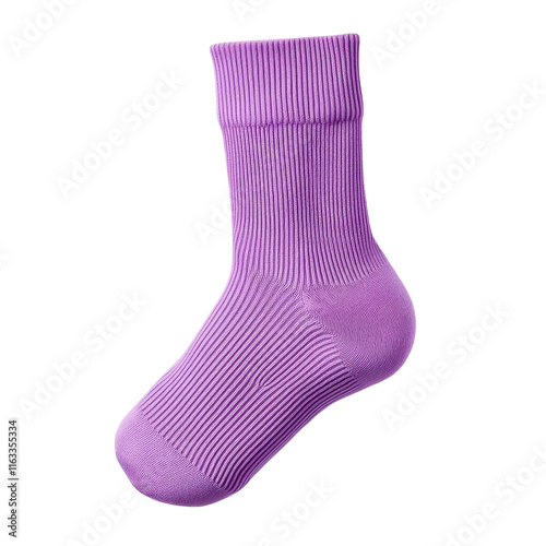 Stylish Light Purple Ribbed Socks for Comfort photo