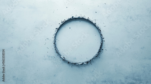 Metallic Circle Abstract: A...