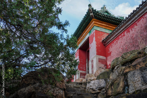 Obraz na płótnie Gate of Yunhui Temple, Summer Palace, Beijing w salonie