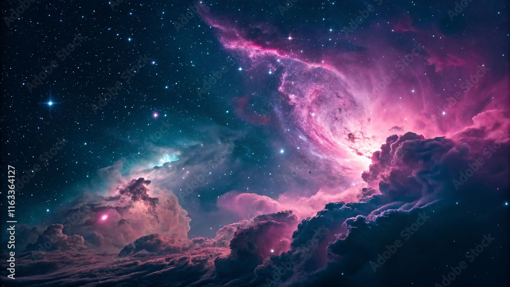 Dreamlike Cosmic Nebula, Vibrant Pink, Purple & Teal Celestial Beauty V1 Dreamlike Cosmic Nebula, Vibrant Pink, Purple & Teal Celestial Beauty V1