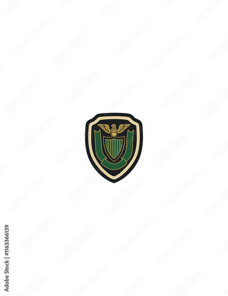 Shield with Wreath, Scroll, and Crown - Ornamental Gradient Design for Heraldic and Decorative Use. Shield with Wreath, Scroll, and Crown - Ornamental Gradient Design for Heraldic and Decorative Use.