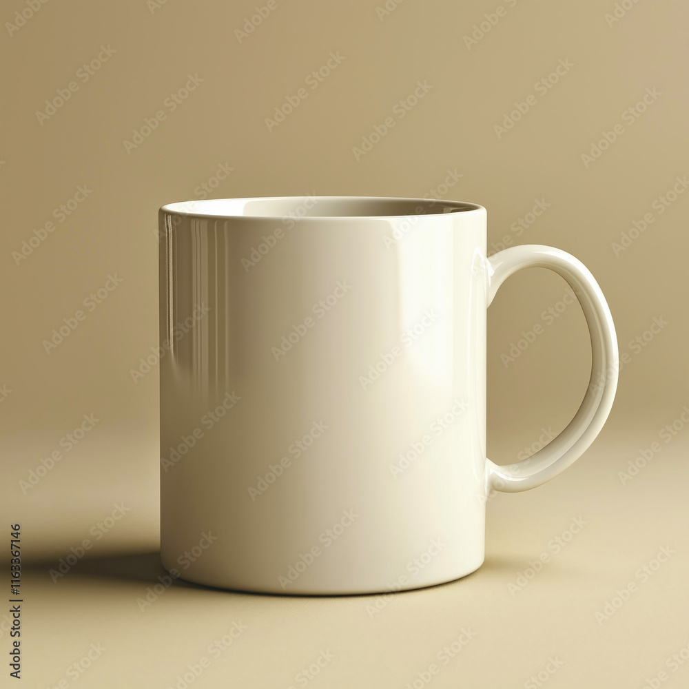 clean ceramic cup on brown background clean ceramic cup on brown background