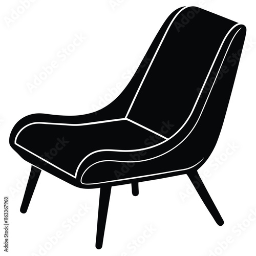 Illustration of a chair vector file. easy chair or lazy chair