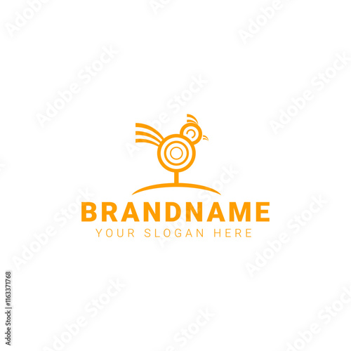 design logo abstract chicken, can be used as your logo