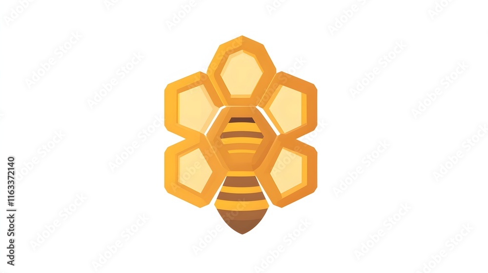 Abstract Bee Design Honeycomb Graphic Illustration Abstract Bee Design Honeycomb Graphic Illustration