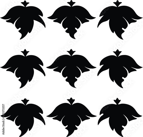 velvet breeze black color silhouette vector design 