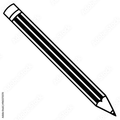 Dynamic pencil Line Art Vector Creativity