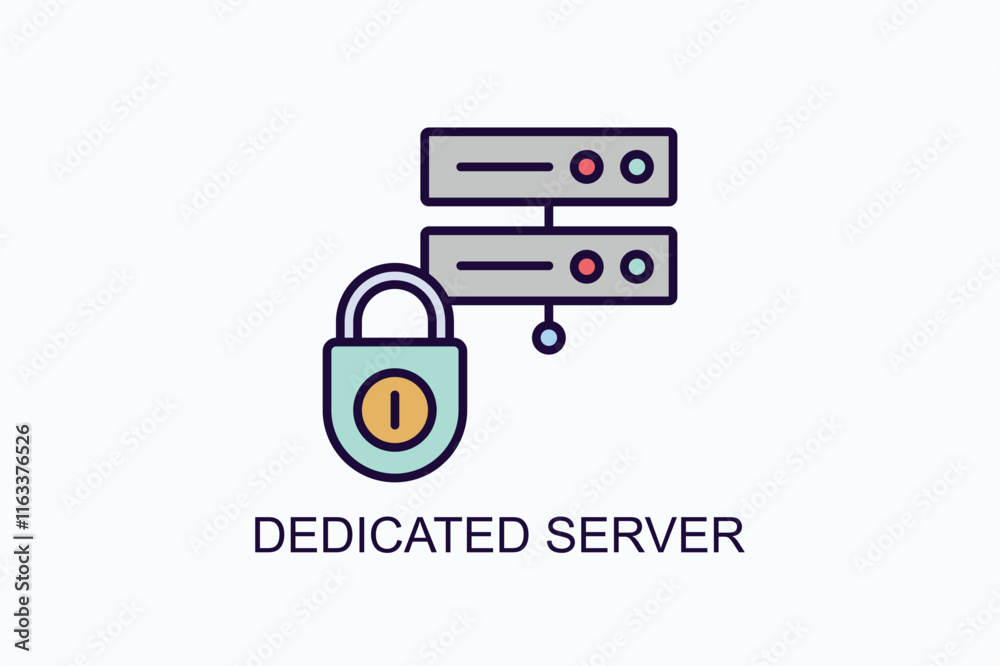 Dedicated Server Vector, Icon Or Logo Sign Symbol Illustration Dedicated Server Vector, Icon Or Logo Sign Symbol Illustration