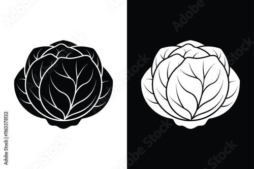 Brussels Sprouts Cabbage Icon. Clean and Versatile Art Design