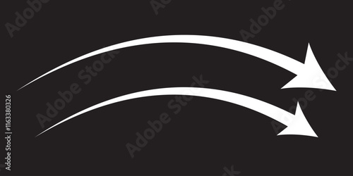 Curve  arrow icon on white background. flat style. arrow icon for your web site design, logo, app, UI. arrow indicated the direction symbol. curved arrow sign.