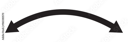 Curve  arrow icon on white background. flat style. arrow icon for your web site design, logo, app, UI. arrow indicated the direction symbol. curved arrow sign.