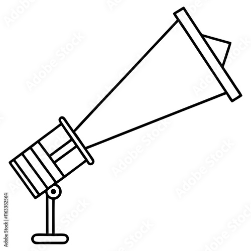  floodlight line art vector illustration