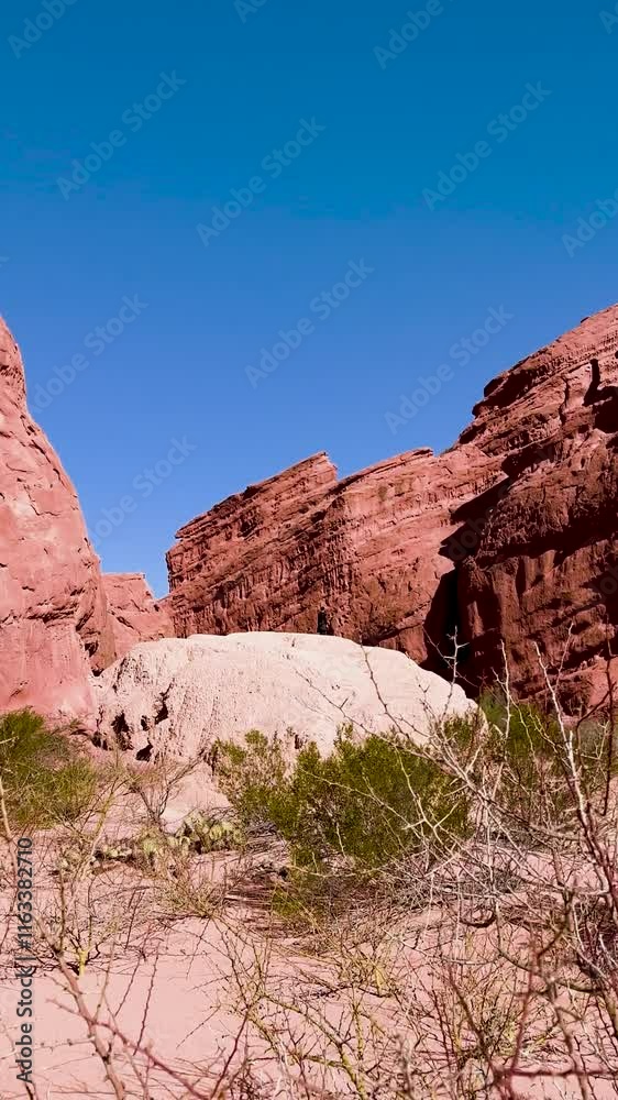 Vertical 4k video of rock formations in Salta, Quebrada de la Conchas. Vertical 4k video of rock formations in Salta, Quebrada de la Conchas.