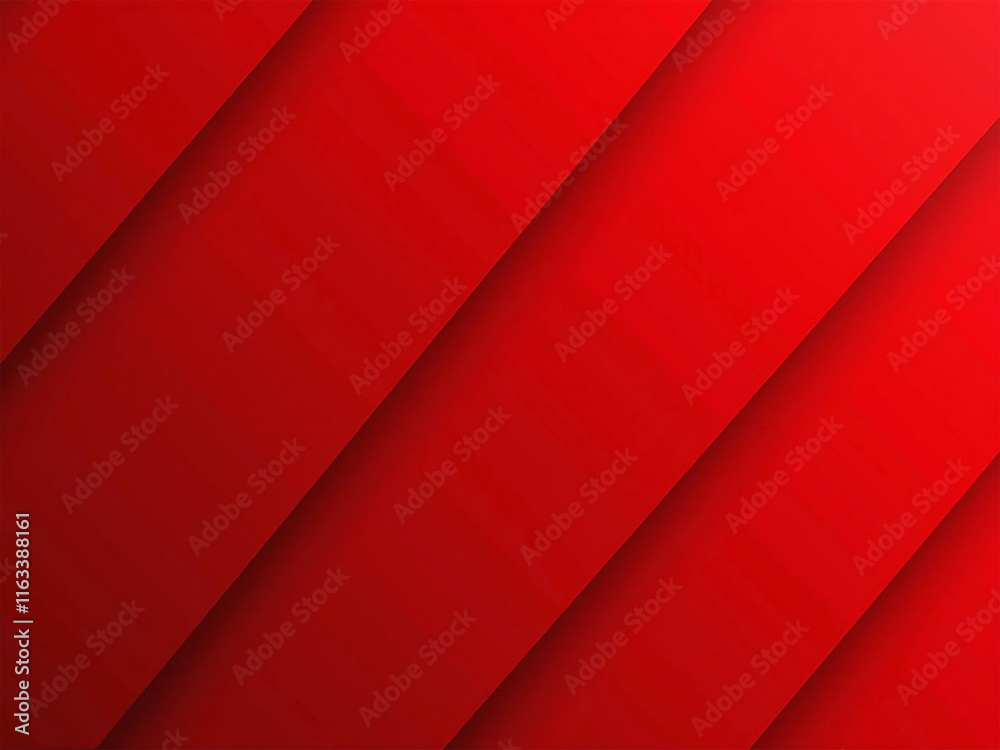 Obraz premium Bold Red Geometric Design with Gradient Shading for Branding. Generative AI