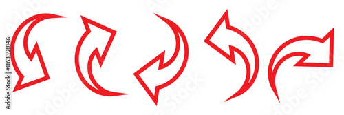 Curve  arrow icon on white background. flat style. arrow icon for your web site design, logo, app, UI. arrow indicated the direction symbol. curved arrow sign.