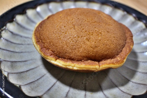 Photography Japanese dessert: dorayaki purchased at a convenience store in Tokyo, Japan