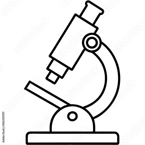 Microscope Outline Art Vector