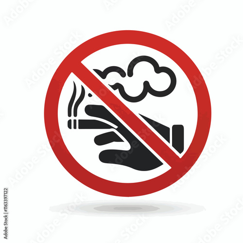 No smoking sign on white background icon vector on a white background