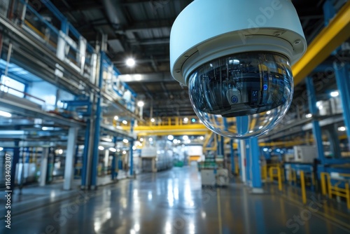 Security Camera Monitors Factory Production Area photo