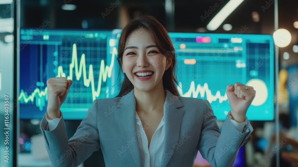 A woman is smiling. Generative AI A woman is smiling. Generative AI