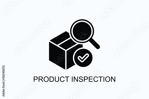 Product Inspection Isolated Vector, Icon Or Logo Sign Symbol Illustration