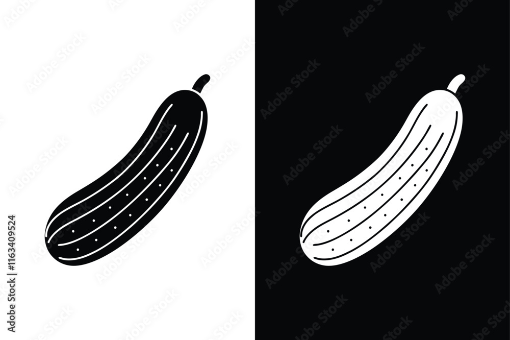 Elegant Cucumber Silhouette Design for Healthy Living Elegant Cucumber Silhouette Design for Healthy Living