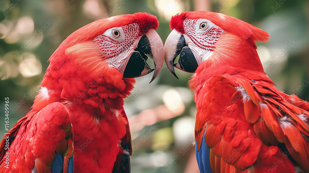 Fototapeta premium valentine's day love parrots