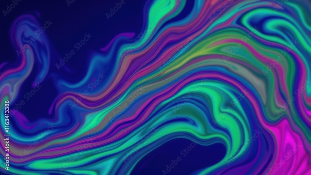 Fototapeta premium Abstract Swirling Vibrant Hues, a Colorful Liquid Marble Design for Modern Backgrounds
