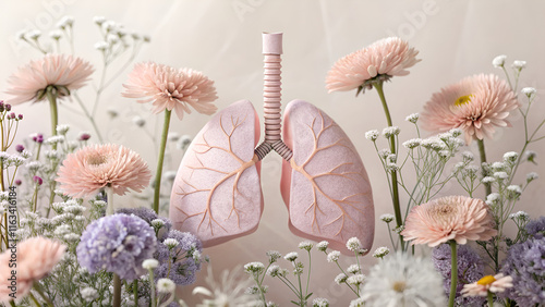 Breathing New Life: A Pastel Flora Anatomy of the Lung for World Tuberculosis Day and Spring Renewal