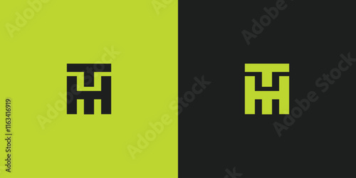 Letter TH or THM Logo Design