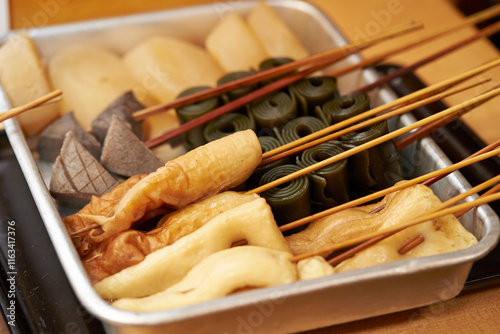 Various types of Odeng at the traditional market