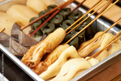 Various types of Odeng at the traditional market