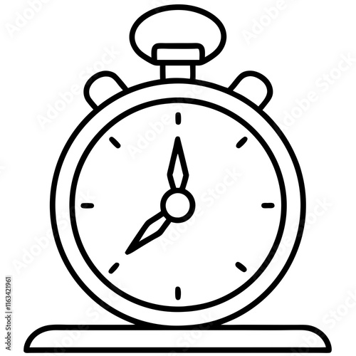 Simple Exam Timer Outline Vector