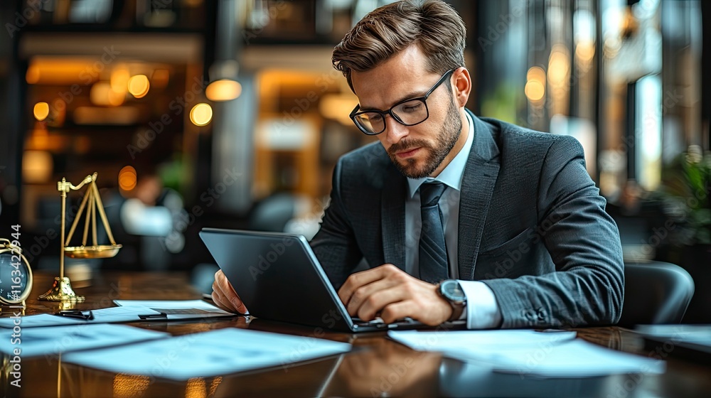 Recent hire reviewing company social media guidelines, making notes on tablet Recent hire reviewing company social media guidelines, making notes on tablet
