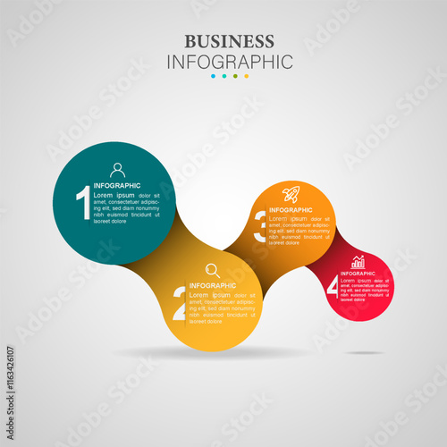 Infographic template for business, education, web design, banners, brochures, flyers, diagram, workflow, timeline. Vector infographic element.