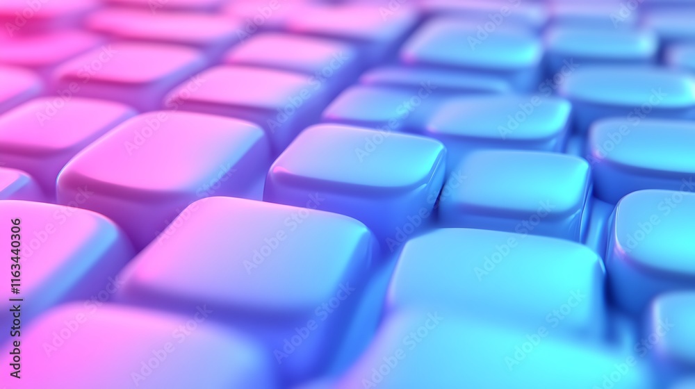 Abstract Blue and Pink Cubical Forms Background Abstract Blue and Pink Cubical Forms Background