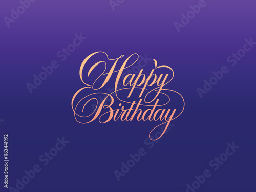 Wallpaper Mural Beautiful luxury Happy Birthday text on blue gradient background vector template Torontodigital.ca