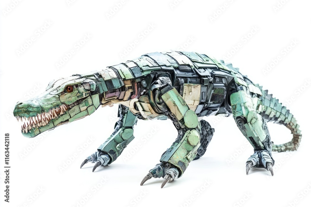 A Mechanical Alligator Robot in Motion A Mechanical Alligator Robot in Motion