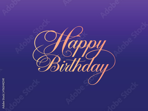 Wallpaper Mural Beautiful luxury Happy Birthday text on blue gradient background vector template Torontodigital.ca