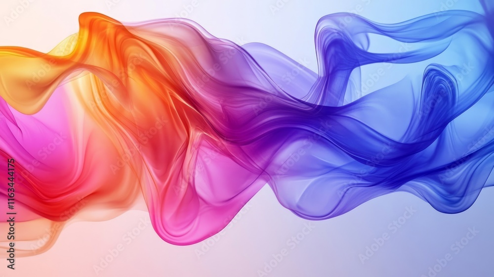 Obraz premium Summer Vibes Gradient Fluid Art in Motion