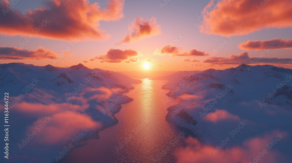 Charming Nordic winter snow scenery Charming Nordic winter snow scenery